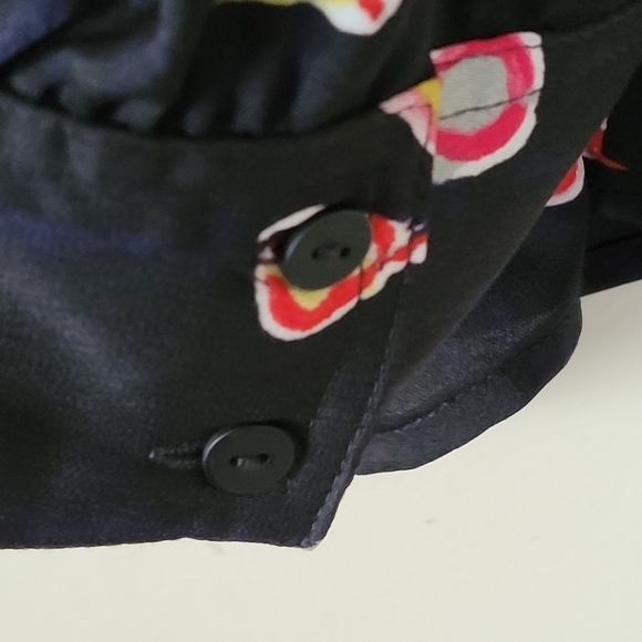 NIC+ZOE Party Pears Printed Button Up Shirt Plus Size Black Multi 3/4 Sleeve - Picture 10 of 13